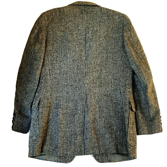 Harris Tweed Vintage Sport Coat Andhurst Gray Check Fleck Scottish Wool 38 40 - Picture 13 of 15
